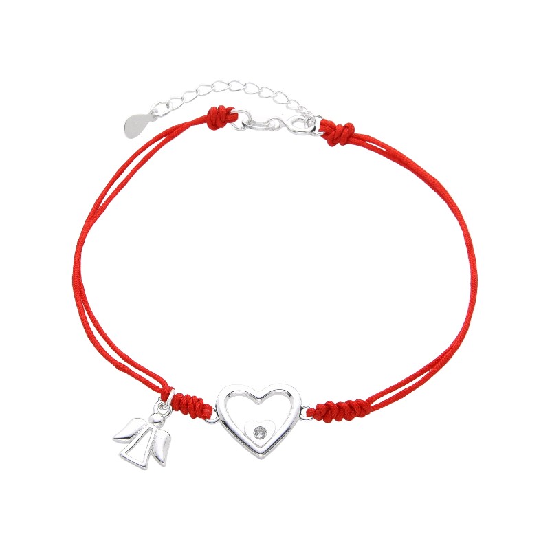 Pulsera de Corazón y Ángel